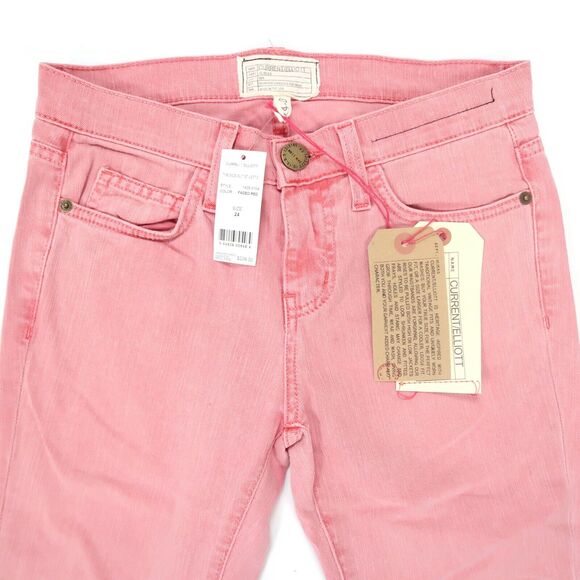 Current/Elliott The Side Slit Stiletto Jeans in Faded Red (Pink) Sz 24 NWT $208 - Picture 7 of 11